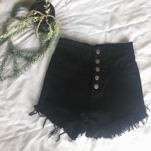 High waisted Black Shorts